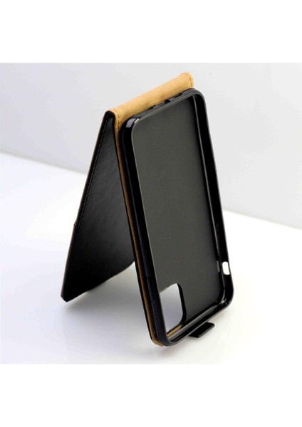 Dikey Flip Case IPhone 11 Pro Max Iş Tarzı Tpu Deri Kart (Yurt Dışından)