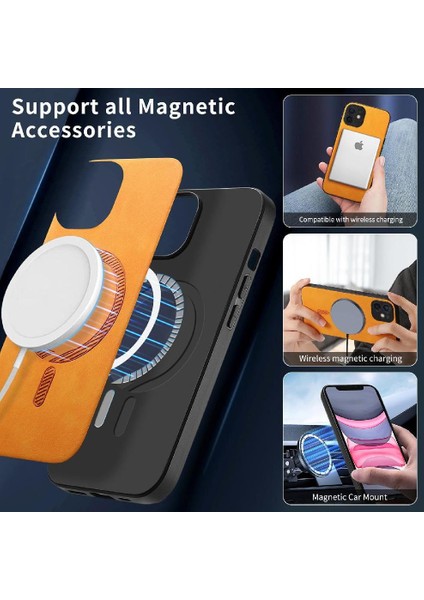 IPhone 11 Için Flip Case Kablosuz Şarj Ince Magsafe Araba Bağlar (Yurt Dışından)