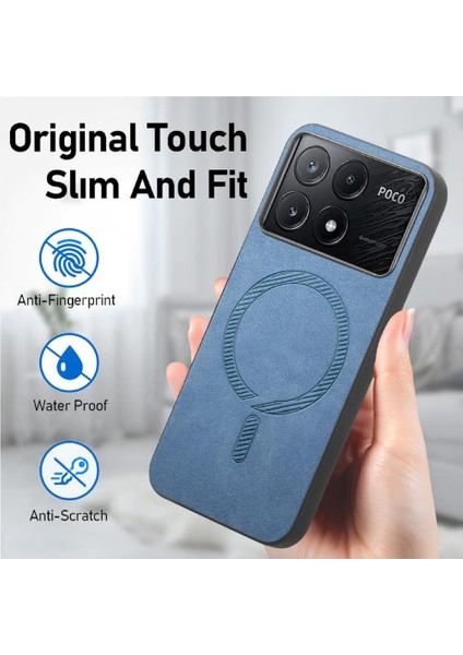 Xiaomi Poco X6 Pro 5g Için Flip Case Ince Hafif Kablosuz Şarj Araba (Yurt Dışından)