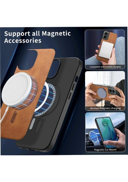 Motorola Moto G 2024 Kablosuz Şarj Için Flip Case Hafif Ince Araba (Yurt Dışından) indirimleri