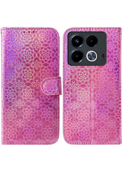 Infinix Not 40 4g Glitter Renkli Standı Tutucu Cüzdan Kılıf Için Flip Case (Yurt Dışından)