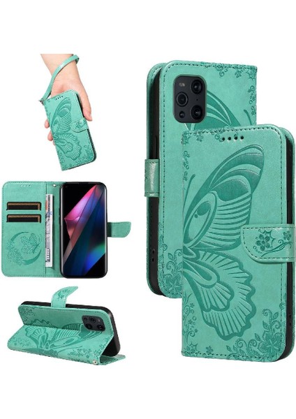 BDT Boutique Oppo Bulmak Için Flip Case X3/x3 Pro Yüksek Kaliteli Deri Kredi Kartı ile (Yurt Dışından)