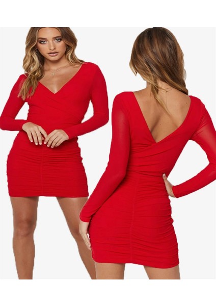 Modlive Kruvaze Mini Elbise