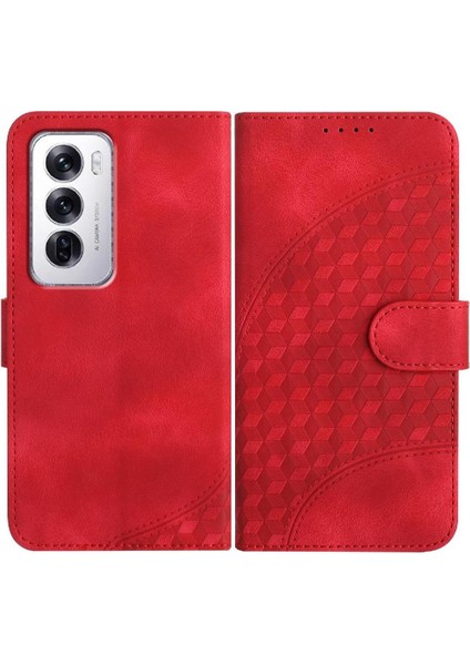 Oppo Flip 12 5g Geometrik Desen Flip Iş Pu Deri Için Flip Case (Yurt Dışından)