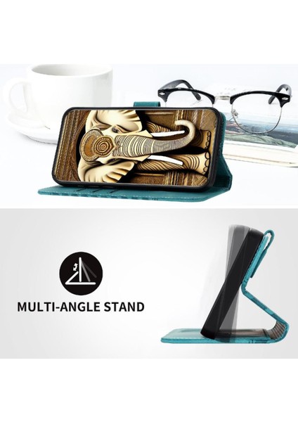 Oppo Flip 12 5g Geometrik Desen Flip Iş Pu Deri Için Flip Case (Yurt Dışından) modelleri