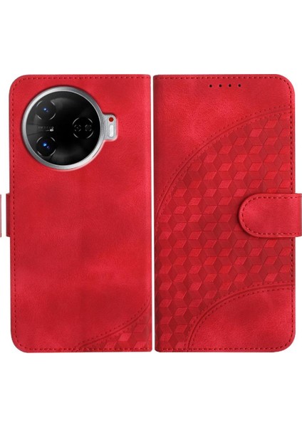 Mays Boutique Tecno Camon 30 Pro Flip Iş Pu Deri Flip Kapak Kartı Için Flip Case (Yurt Dışından)