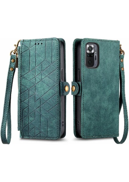 Xiaomi Redmi Not 10 Pro Için Flip Case Basit Iş Deri Kılıf Cüzdan (Yurt Dışından)