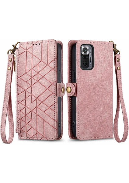 Xiaomi Redmi Not 10 Pro Için Flip Case Basit Iş Deri Kılıf Cüzdan (Yurt Dışından)