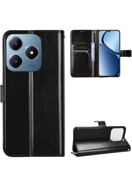 Realme C63 4g Için Kılıf Cüzdan Manyetik Kapak Çevirin Kart Tutucu (Yurt Dışından)