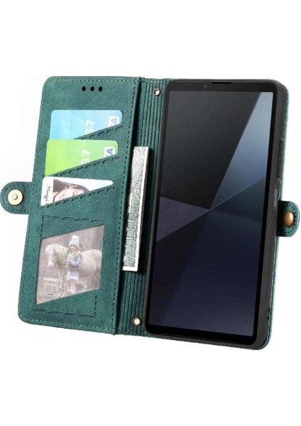 Mays Shop Sony Xperia 10 Vı Cüzdan Için Flip Case Basit Iş Darbeye Deri (Yurt Dışından)