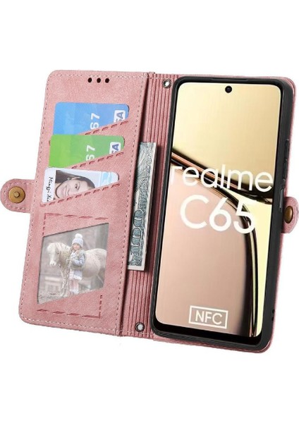 Realme C65 Flip Kapak Kılıf Için Flip Case Basit Iş Cüzdan (Yurt Dışından)