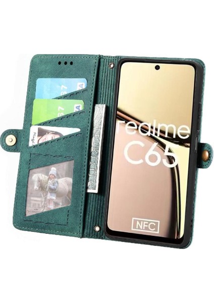 Realme C65 Flip Kapak Kılıf Için Flip Case Basit Iş Cüzdan (Yurt Dışından)