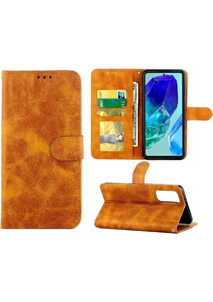 Samsung Galaxy M55 Kart Tutucu Tam Koruma Kickstand Pu Için Filp Durumda (Yurt Dışından)