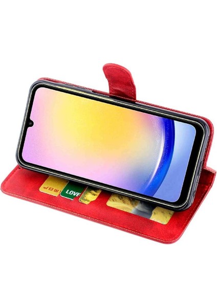 Samsung Galaxy A25 Pu Deri Kickstand Manyetik Kapatma Için Filp Durumda (Yurt Dışından)