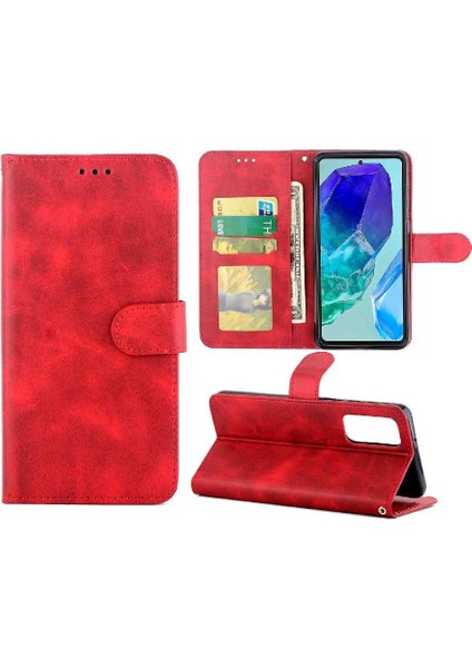 Samsung Galaxy M55 Kart Tutucu Tam Koruma Kickstand Pu Için Filp Durumda (Yurt Dışından)