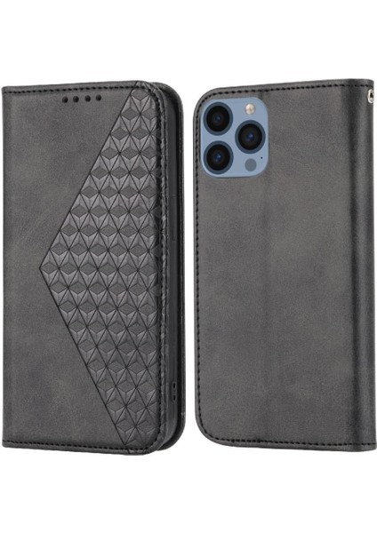IPhone 14 Için Flip Case Pro Max Eşkenar Dörtgen Şekli Günlük Kullanım El Kayışı Standı (Yurt Dışından) modelleri