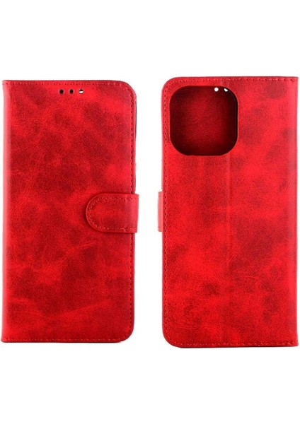 IPhone 15 Için Filp Durumda Pro Max Kickstand Pu Deri Kart Tutucu Manyetik (Yurt Dışından)