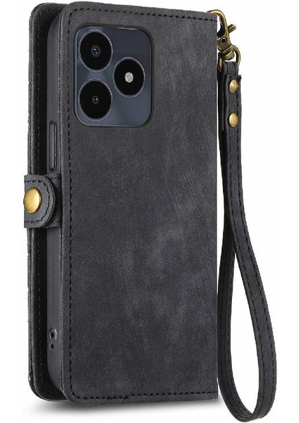 Realme Not 50 Için Flip Case Basit Iş Darbeye Kapak Kapak Cüzdan (Yurt Dışından)