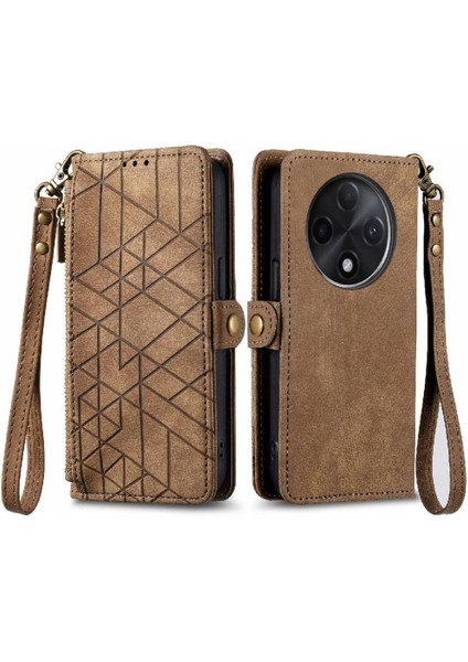 Oppo A3 Pro Için Flip Case Deri Kılıf Cüzdan Kapak Çevirin Darbeye (Yurt Dışından)