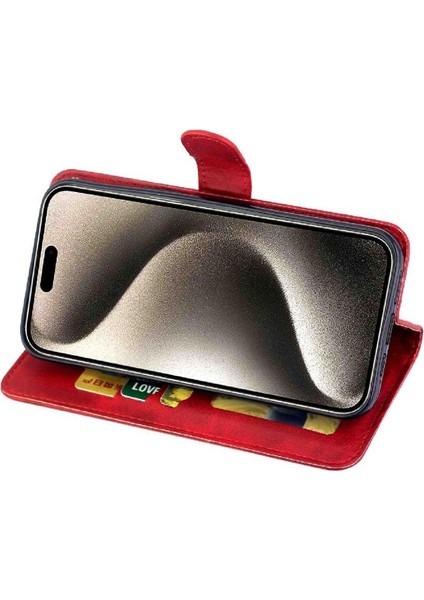 IPhone 15 Için Filp Durumda Pro Max Kickstand Pu Deri Kart Tutucu Manyetik (Yurt Dışından) indirimleri