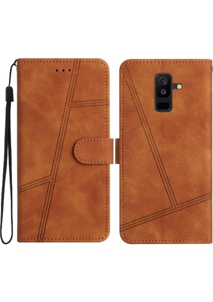 Samsung Galaxy A6 Artı 2018 Kart Yuvaları Tutucu Manyetik Tam Için Flip Case (Yurt Dışından)