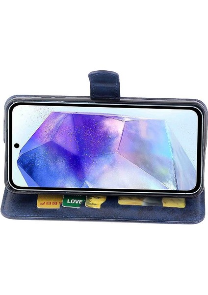 Samsung Galaxy A35 Manyetik Kapatma Tam Koruma Pu Kartı Için Filp Durumda (Yurt Dışından)