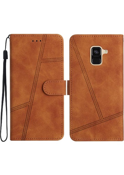 Samsung Galaxy A8 Için Flip Case 2018 Flip Folio Kart Yuvaları Tutucu Manyetik (Yurt Dışından)