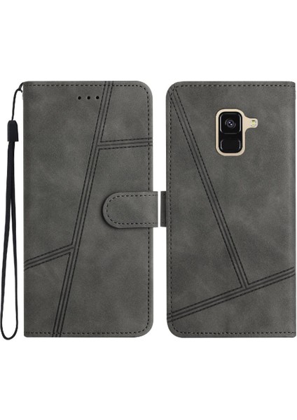 Samsung Galaxy A8 Için Flip Case 2018 Flip Folio Kart Yuvaları Tutucu Manyetik (Yurt Dışından)