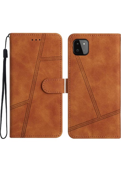 Samsung Galaxy A22 5g Için Flip Case Kart Yuvaları Tutucu Manyetik Bilek Kayışı (Yurt Dışından)