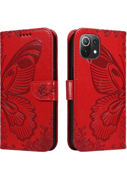 Kredi Kartı Yuvası ile Xiaomi 11 Lite Ayrılabilir El Kayışı Için Flip Case (Yurt Dışından)