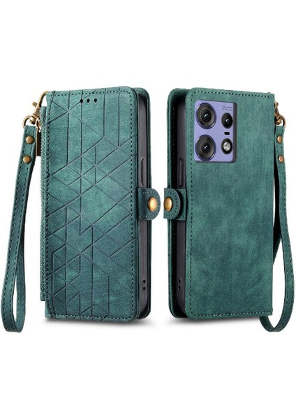 Motorola Kenar 50 Pro Için Flip Case Kapak Cüzdan Darbeye Basit (Yurt Dışından)