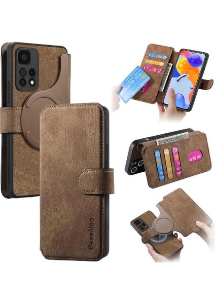 Xiaomi Redmi Not 11 Için Flip Case Pro 5g Mıknatıs Koruyucu Malzeme Retro (Yurt Dışından)