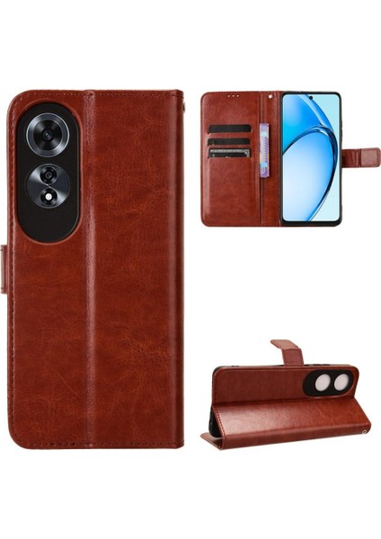 Oppo A60 4g Flip Kapak Için Kılıf Manyetik Cüzdan Kart Tutucu (Yurt Dışından)
