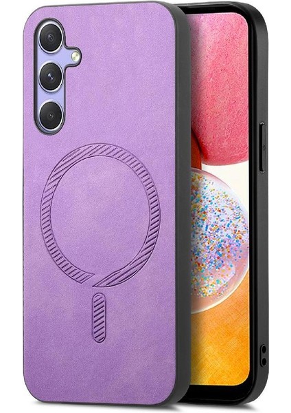 Samsung Galaxy A14 Ince Kablosuz Şarj Magsafe Araba Mounts Için Flip Case (Yurt Dışından)