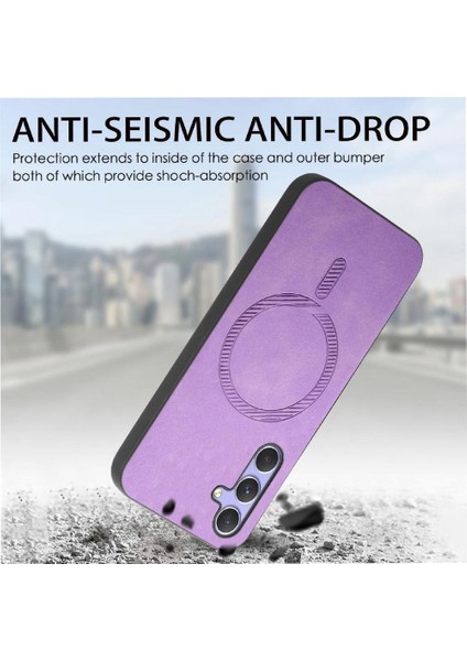 Samsung Galaxy A14 Ince Kablosuz Şarj Magsafe Araba Mounts Için Flip Case (Yurt Dışından)