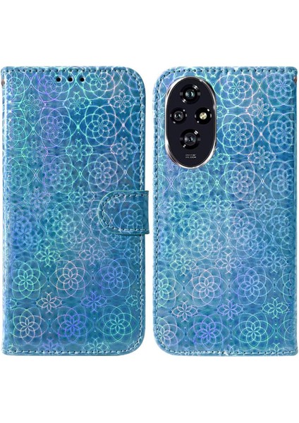 Mays Shop Onur Için Flip Case 200 5g Glitter Renkli Premium Pu Deri Cüzdan Kılıf (Yurt Dışından)