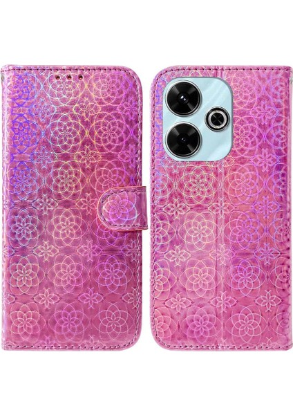 Xiaomi Poco M6 4g Için Flip Case Standı Tutucu Premium Pu Deri Glitter (Yurt Dışından)