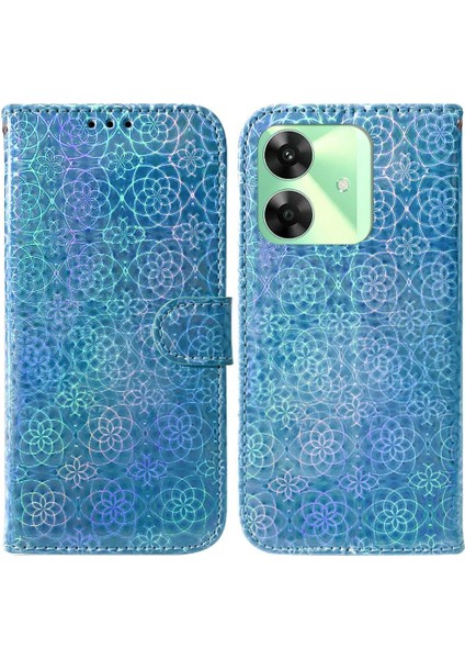 Realme C63 Premium Pu Deri Cüzdan Kılıf Standı Tutucu Kartı Için Flip Case (Yurt Dışından)