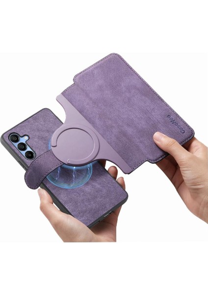 Samsung Galaxy A15 Kart Standı Mıknatıs Koruyucu Malzeme Için Flip Case (Yurt Dışından)
