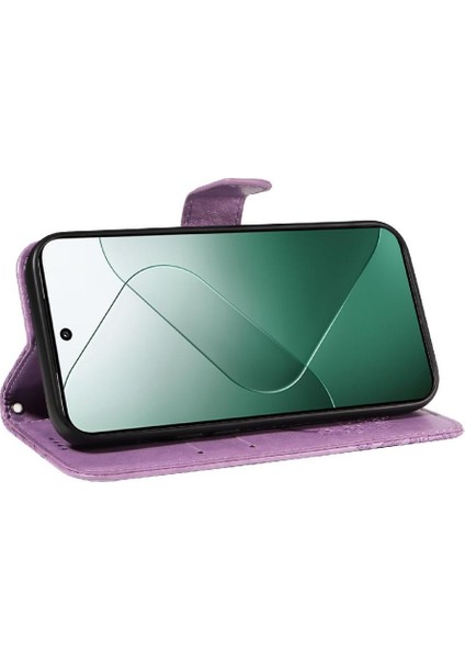 Kredi Kartı Yuvası ile Xiaomi 14 Için Flip Case Yüksek Kalite Deri El (Yurt Dışından) modelleri