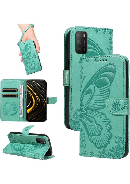 Xiaomi Redmi 9t Için Flip Case Kredi Kartı Yuvası ile Ayrılabilir El Kayışı (Yurt Dışından)