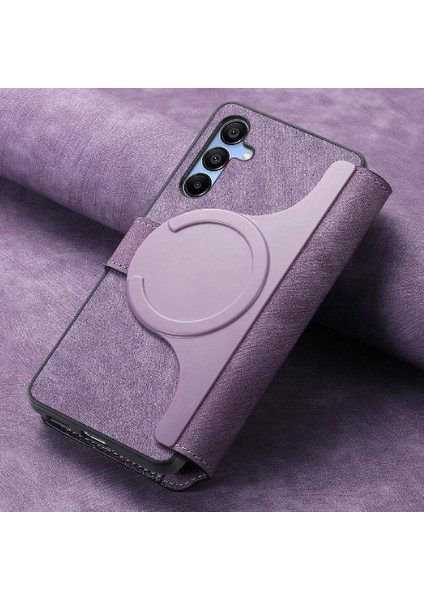 Samsung Galaxy A25 Retro Kart Standı Cüzdan Mıknatıs Koruyucu Için Flip Case (Yurt Dışından)