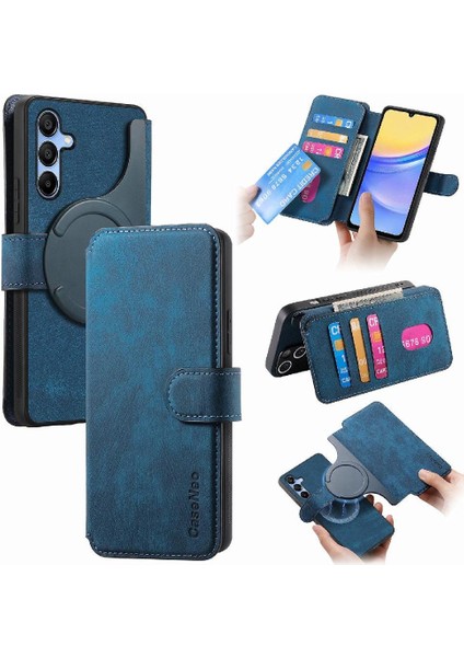 Samsung Galaxy A15 Kart Standı Mıknatıs Koruyucu Malzeme Için Flip Case (Yurt Dışından)