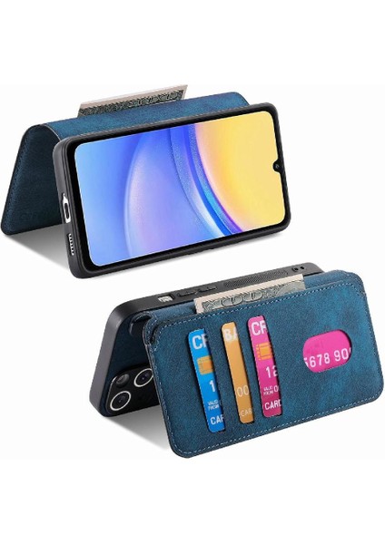 Samsung Galaxy A15 Kart Standı Mıknatıs Koruyucu Malzeme Için Flip Case (Yurt Dışından)