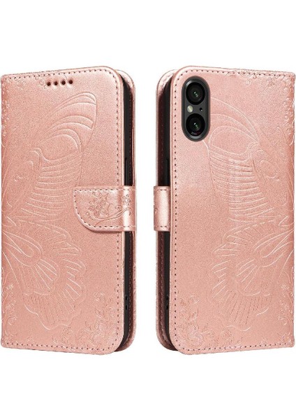 Kredi Kartı Yuvası Yüksek Kaliteli Deri ile Sony Xperia 5 V Için Flip Case (Yurt Dışından)