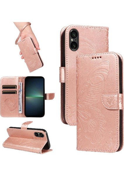 Kredi Kartı Yuvası Yüksek Kaliteli Deri ile Sony Xperia 5 V Için Flip Case (Yurt Dışından) indirimleri
