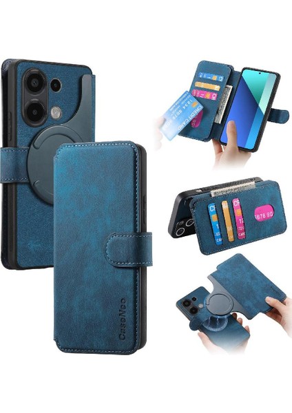 Xiaomi Redmi Not 13 Için Flip Case 4g Cüzdan Mıknatıs Koruyucu Malzeme (Yurt Dışından)
