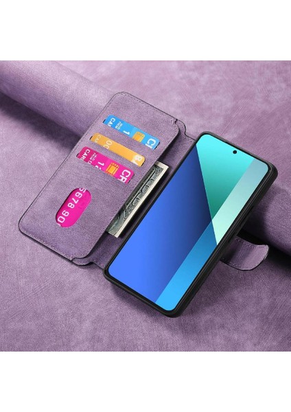 Xiaomi Redmi Not 13 Için Flip Case 4g Cüzdan Mıknatıs Koruyucu Malzeme (Yurt Dışından)