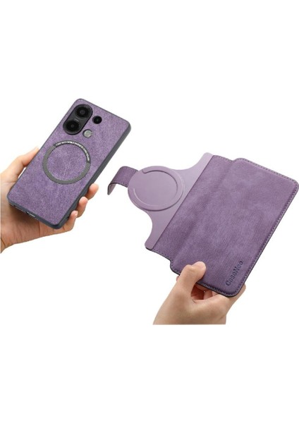 Xiaomi Redmi Not 13 Için Flip Case 4g Cüzdan Mıknatıs Koruyucu Malzeme (Yurt Dışından)