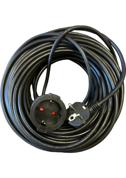 3g 1 Mm² 2200W Profesyonel Uzatma Kablosu - Siyah 7 Metre